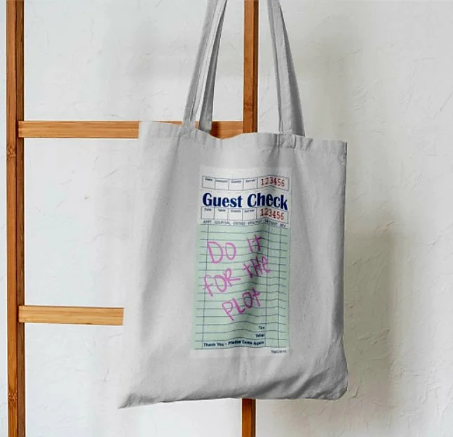 Bag For Modern Fashion Do it for the plot Guest Check Tote Bag Best Bag Sale Of The Season Bag For Modern Fashion Do it for the plot Guest Check Tote Bag Best Bag Sale Of The Season