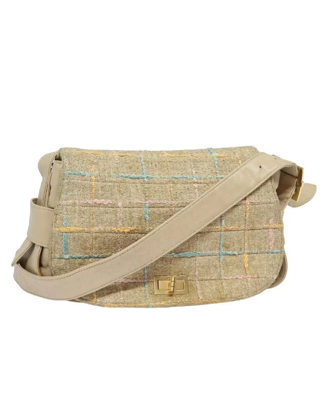 Hot Trends Choco Bar Turn Lock Wool Shoulder Bag Sleek Bags, Perfect Prices