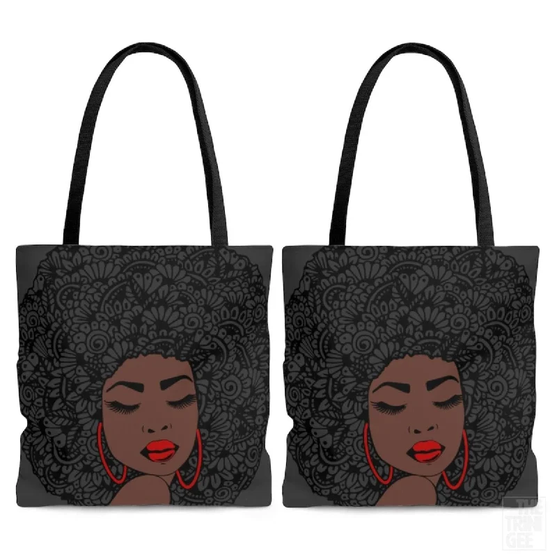 Dive Into Trendy Styles Afro Zentangle Tote Bag Premium Quality Bags, Budget Prices