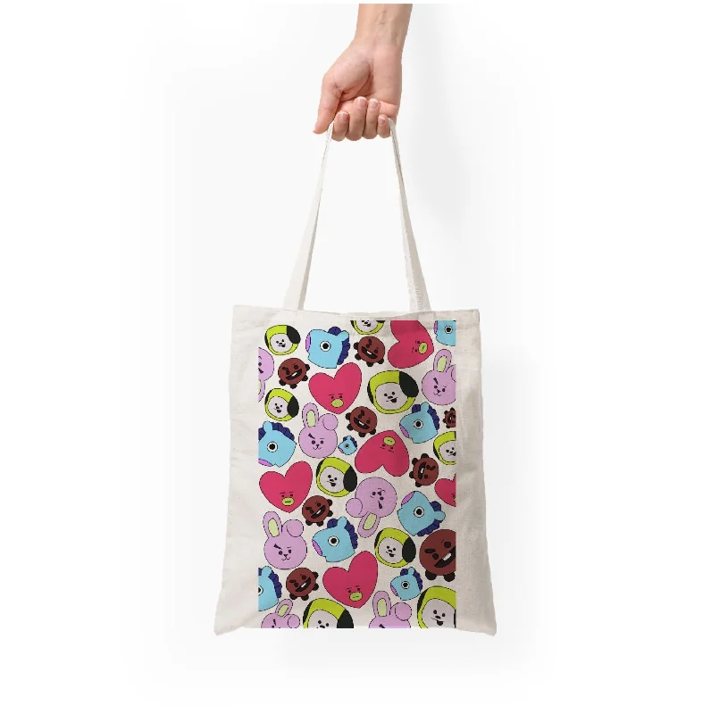 Uxury Designer Handbag Brands K-Pop Band Characters Collage Tote Bag Premium Handbags At Unbeatable Markdowns Uxury Designer Handbag Brands K-Pop Band Characters Collage Tote Bag Premium Handbags At Unbeatable Markdowns