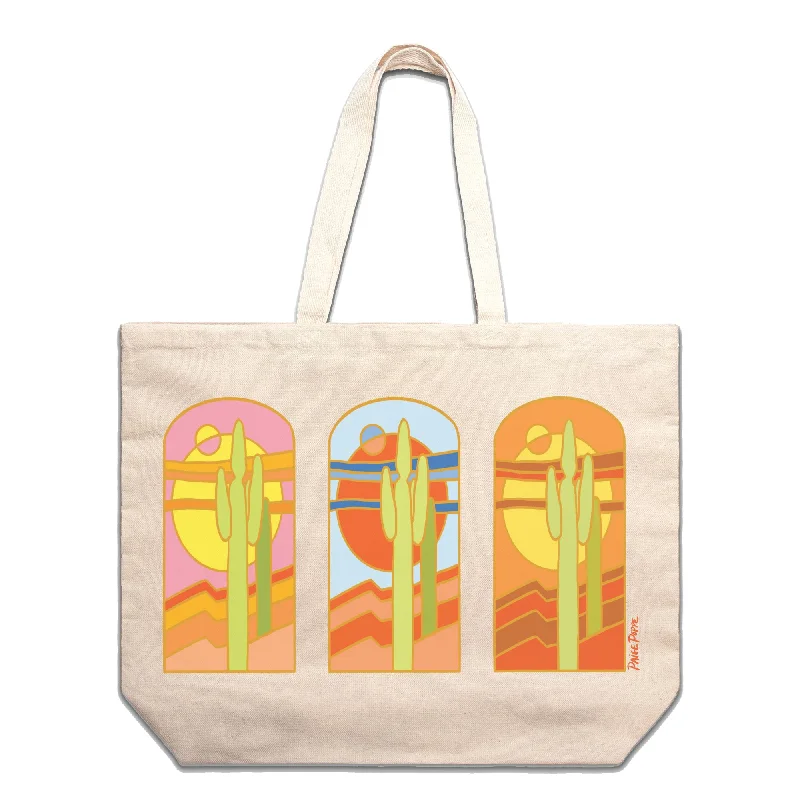 Limited Edition "Stained Glass Saguaros" Tote Bag Classic Bags, Exclusive Deals