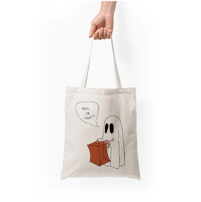 Casual Fashion Trick Or Treat Ghost - Halloween Tote Bag Fashion-Forward Bags, Now On Sale Casual Fashion Trick Or Treat Ghost - Halloween Tote Bag Fashion-Forward Bags, Now On Sale
