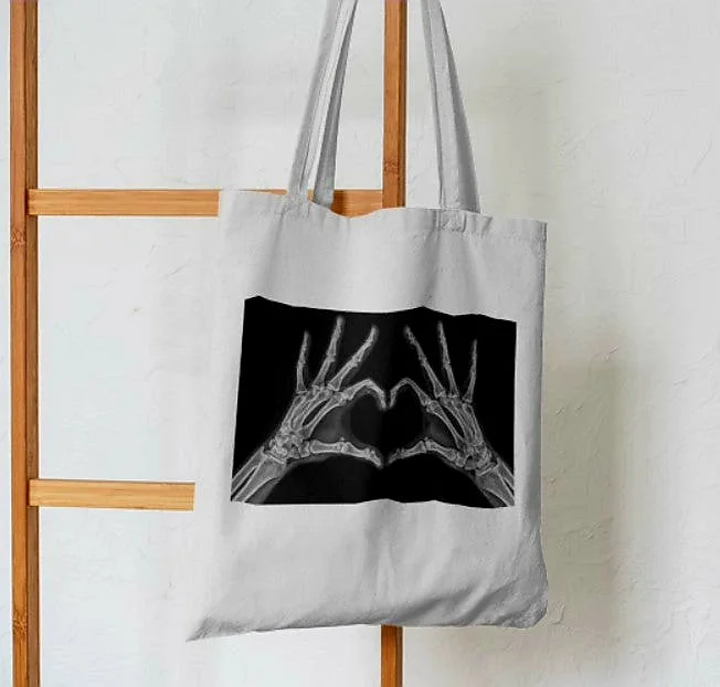 Fashion Sale Skeleton Heart Abstract Tote Bag Must-Have Bags, Big Discounts