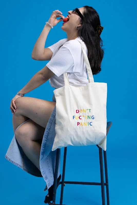 Inspired Bags For Modern Sophistication Don't fuc*ing Panic - Tote bag Elegant Totes At Limited-Time Prices Inspired Bags For Modern Sophistication Don't fuc*ing Panic - Tote bag Elegant Totes At Limited-Time Prices