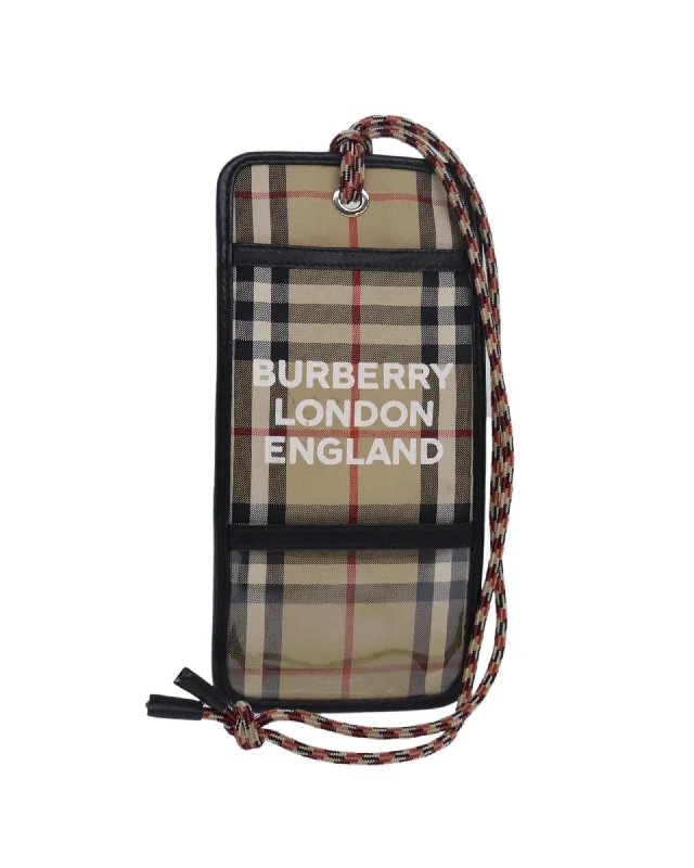 Mega Sales Nova Check Canvas Card Case Flash Sale On Designer Bags