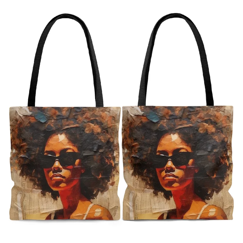 Luxury Fashion Afro Paper Collage Tote Bag Don't Miss Out – Handbag Discounts