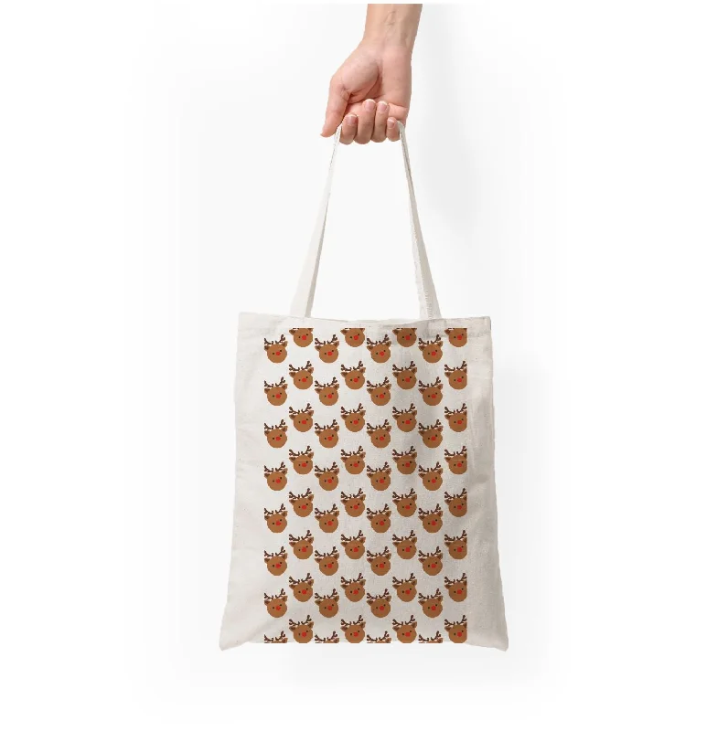 Vibrant Style Promotions Rudolph Pattern - Christmas Patterns Tote Bag Grab Stylish Bags Before They Sell Out Vibrant Style Promotions Rudolph Pattern - Christmas Patterns Tote Bag Grab Stylish Bags Before They Sell Out