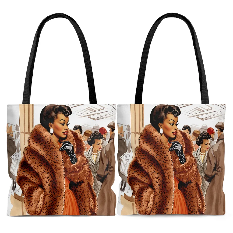 Limited Stock Fur Elegance Tote Bag Sleek And Stylish Handbags At Lower Prices