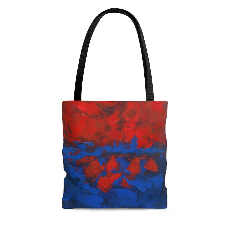 Laid-Back Fashion Offers Red and Blue Abstract TOTE BAG printed Cool Modern Style Everyday Bags At Wallet-Friendly Prices Laid-Back Fashion Offers Red and Blue Abstract TOTE BAG printed Cool Modern Style Everyday Bags At Wallet-Friendly Prices