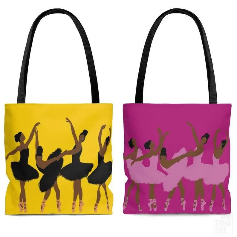 Evening Events Black Ballerinas Tote Bag Timeless Handbags, Flash Sale