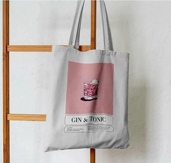 Special Offer Gin & Tonic Abstract Tote Bag Trendy And Timeless Handbags Now On Sale