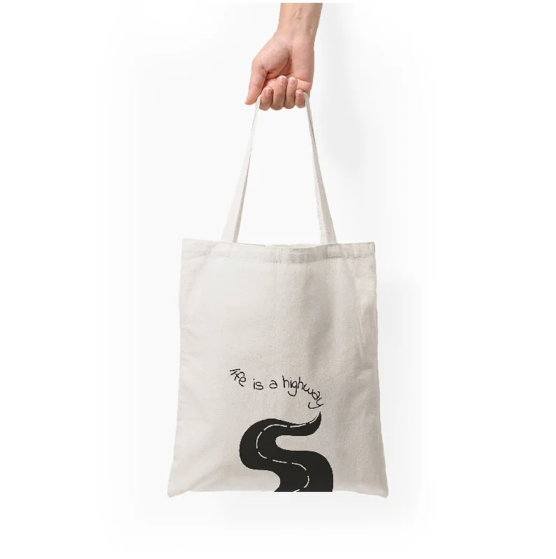 Ends Soon Life Is A Highway - Cars Tote Bag Statement Handbags At Unbeatable Discounts Ends Soon Life Is A Highway - Cars Tote Bag Statement Handbags At Unbeatable Discounts