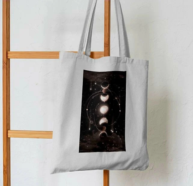 Vintage Style Deals Lunar Phases Harmony Tote Stylish Totes, Exclusive Savings