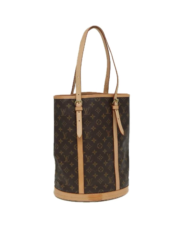 Classic Elegance Sales Monogram Canvas Bucket GM Shoulder Bag with Adjustable Strap Elegant Purses At Clearance Prices Classic Elegance Sales Monogram Canvas Bucket GM Shoulder Bag with Adjustable Strap Elegant Purses At Clearance Prices