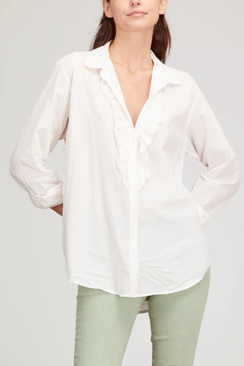 Classy Style Discounts Rhoni Ruffle Shirt - White