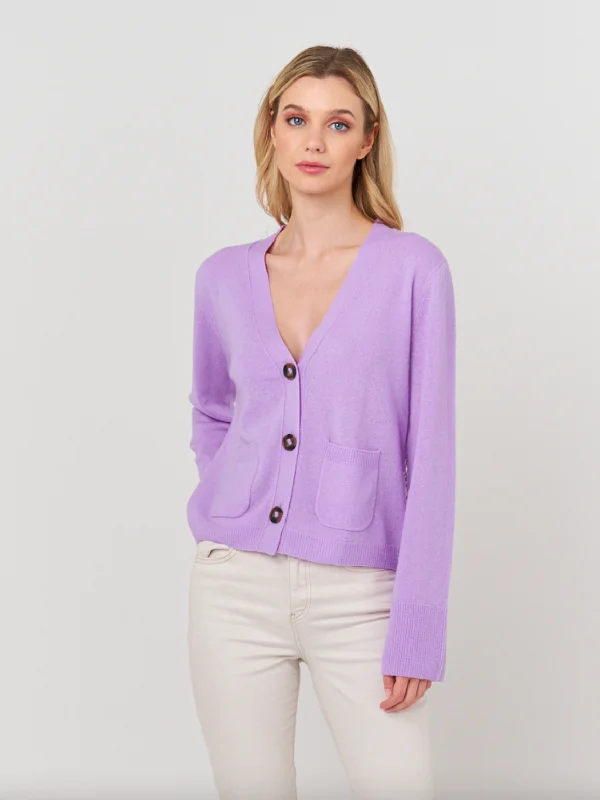 Limited Time Offers Crochet Back Cardi - Lilac