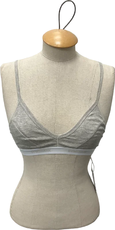 Exclusive Sale gymshark Grey Ribbed Bralette UK S