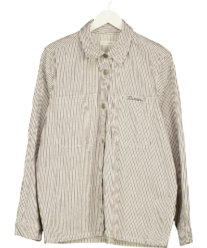 Casual Chic Two Thirds Cream Cotton Blend Shirt UK L