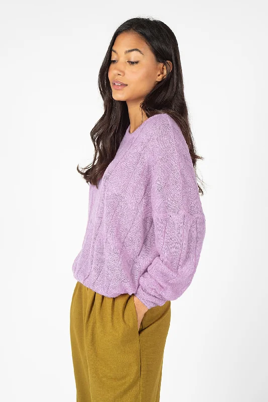 Luxury Fashion Many Careless Whispers Jumper in Purple