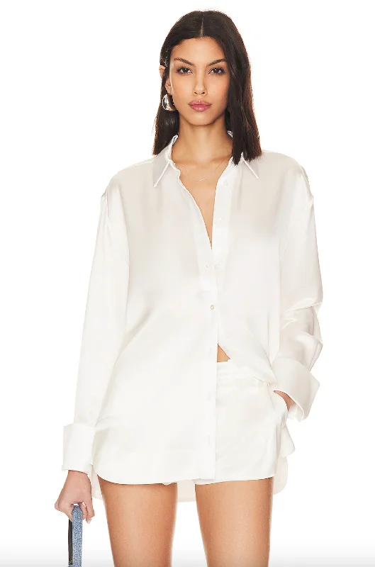 Forward Trendsetter Zucker Silk Shirt - White