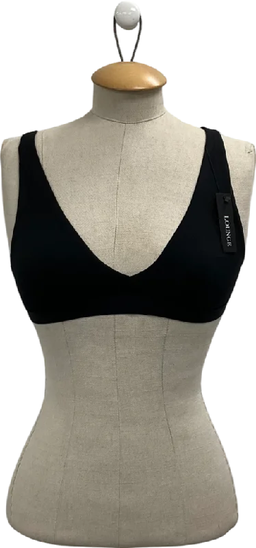 Trendy Pulse Lounge Underwear Black Everyday Comfort Triangle Bralette UK XS