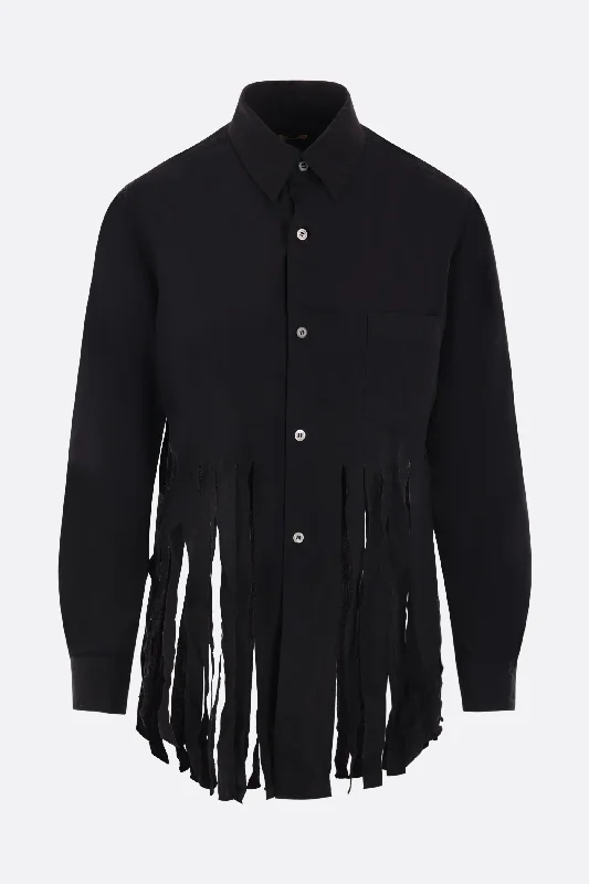 Unbeatable Prices wrinkled technical fabric shirt with fringes