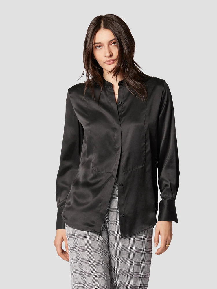 Best-Sellers Brielle Silk Satin Shirt - True Black