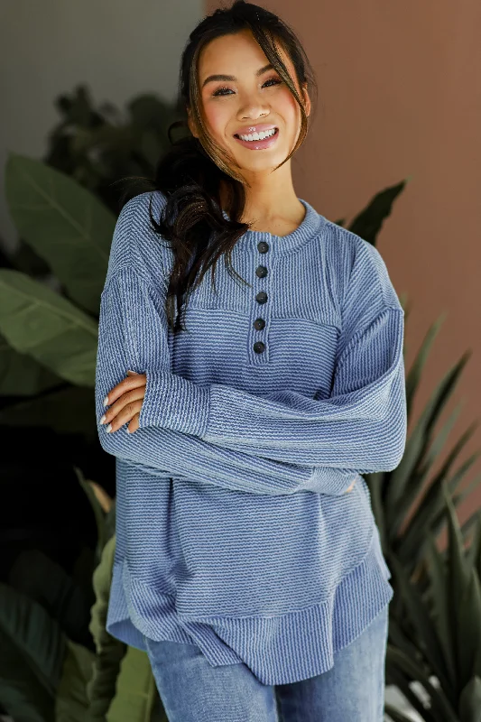 Hurry Before It's Gone FINAL SALE - Easily Loved Corded Henley Top