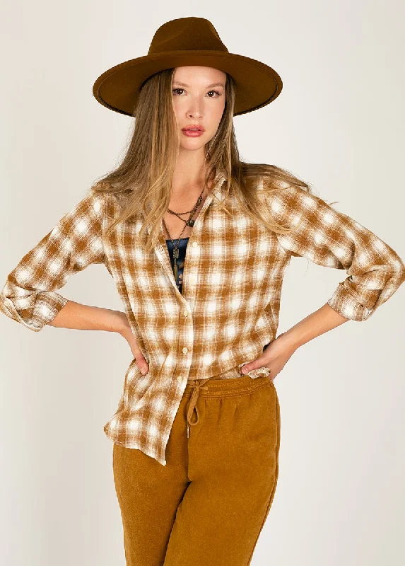 Fashion Sale Taylah Top in Ochre Plaid