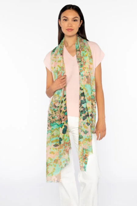 New Season Fashion Preview Kinross Cashmere Glimmer Print Scarf