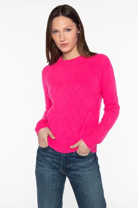 Feminine Style Promotions Kinross Cashmere Wandering Cable Crew