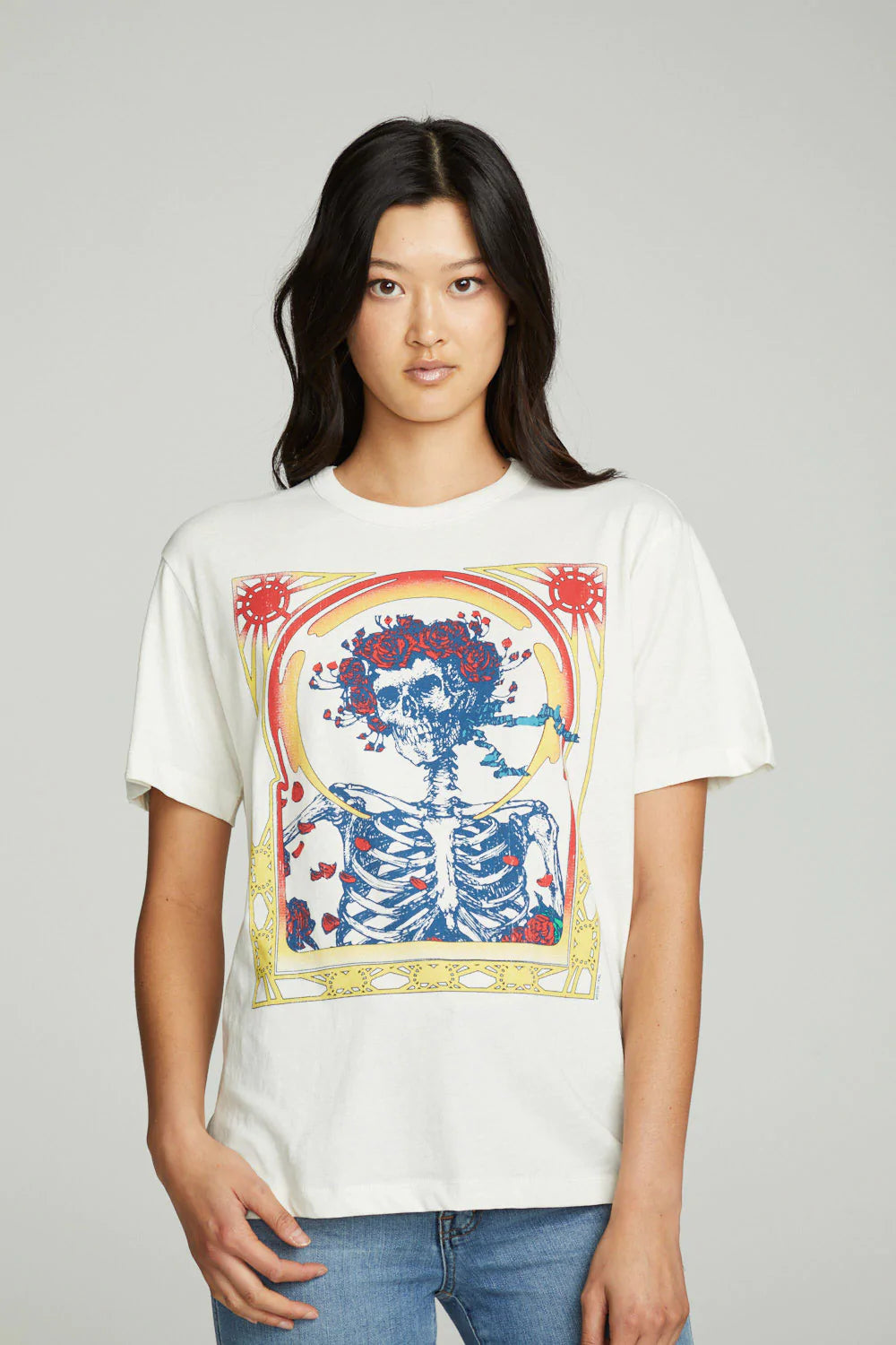 Weekend Exclusive Grateful Dead Skulls and Roses Shirt - Salt