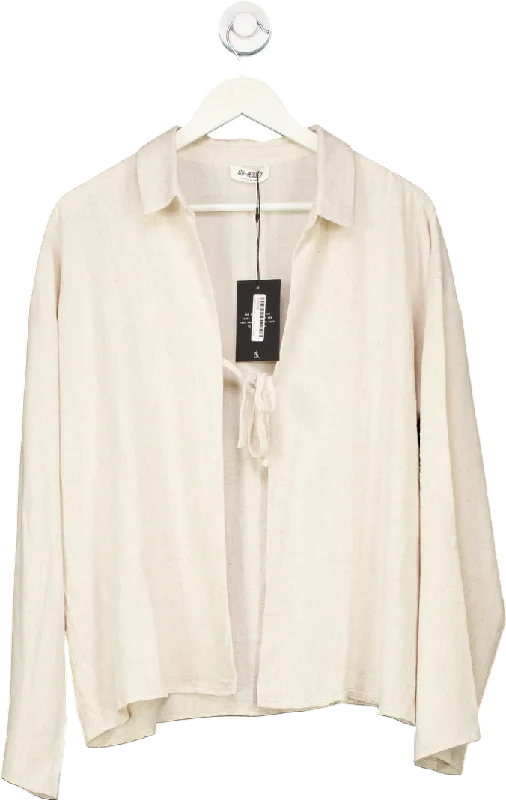 New Season Fashion Preview 4TH + Reckless Beige Tie Front Shirt UK 10