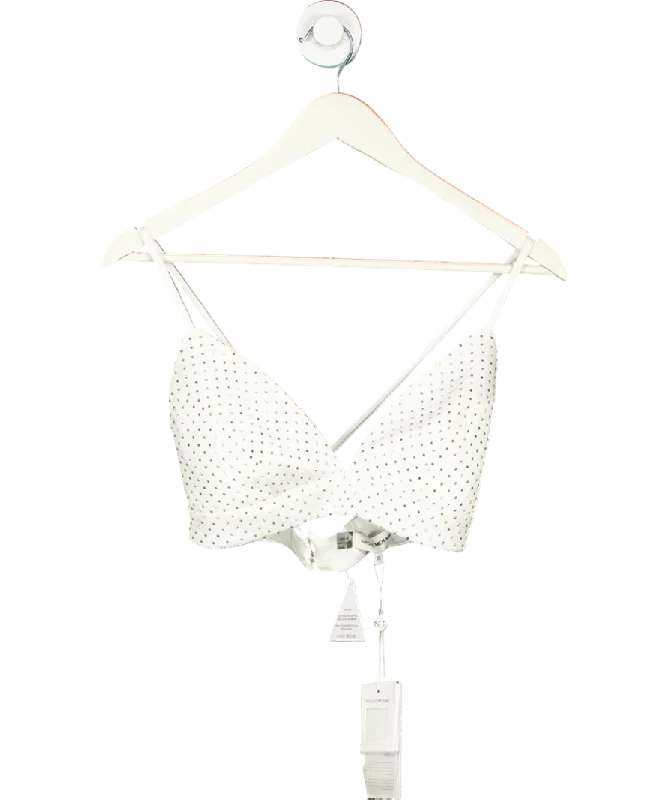 Fall Sale, Prices Drop Nadine Merabi Kira White Bra Top UK XS