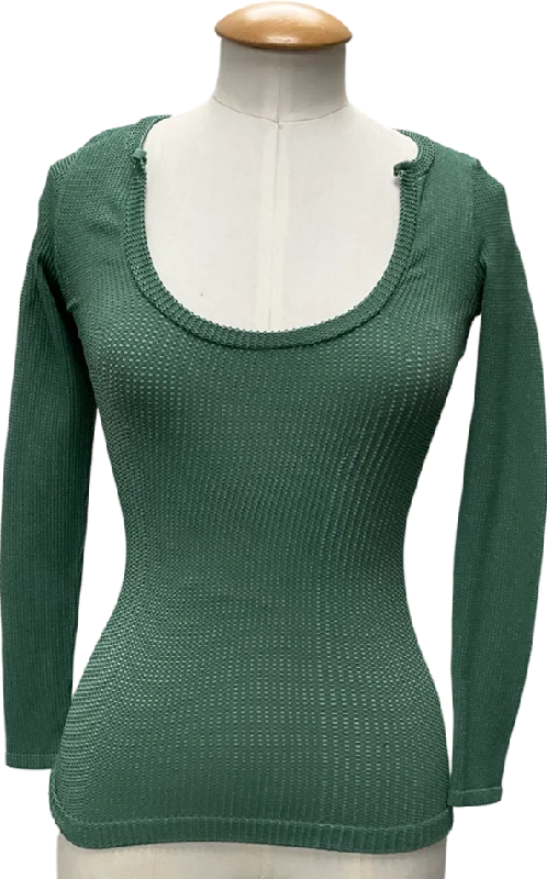 Discover Now Free People Green Clean Slate Seamless Layering top  UK XS/S