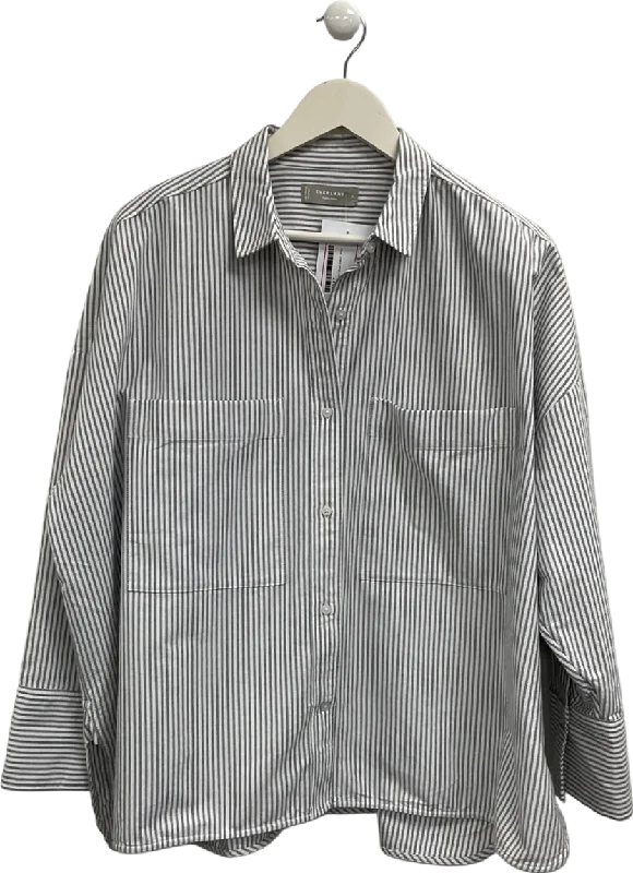 Luxury Fashion TU Grey Striped Shirt UK 18