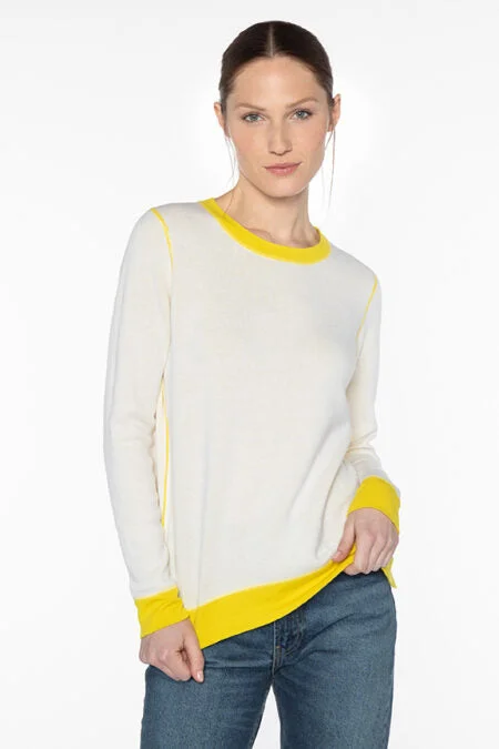 Romantic Chic Deals Kinross Cashmere Reversible Crew