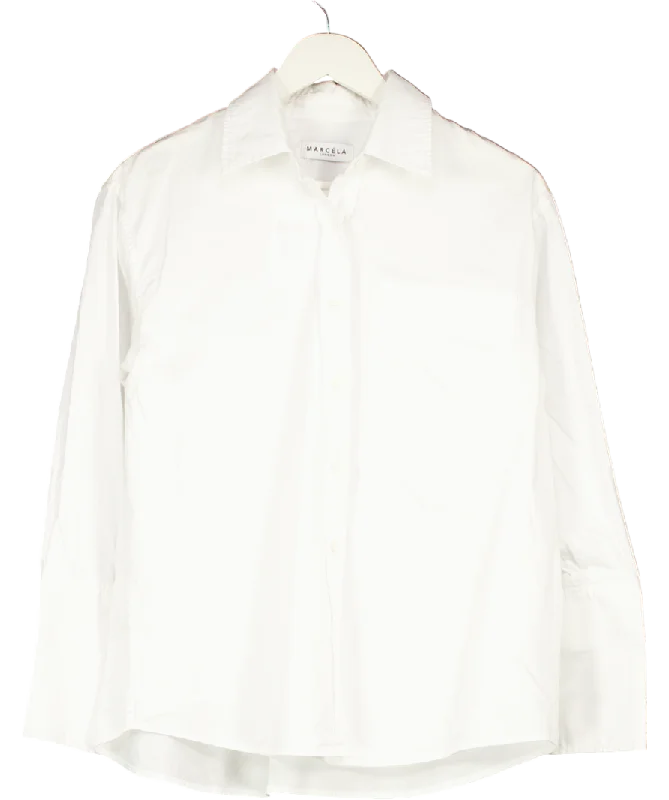 Chic Style Discounts Marcela London White 100% Cotton Poplin Shirt One Size