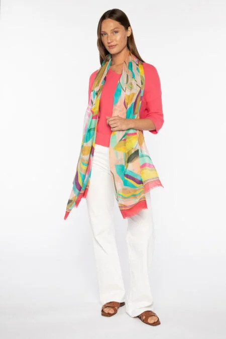 Bid Farewell To The Old Season Kinross Cashmere Flirty Leaves Print