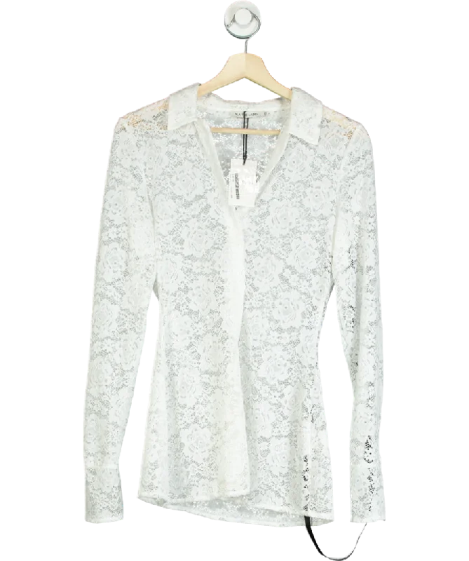 Playful Fashion Offers SLA the label White Kimmy Lace Shirt UK XS