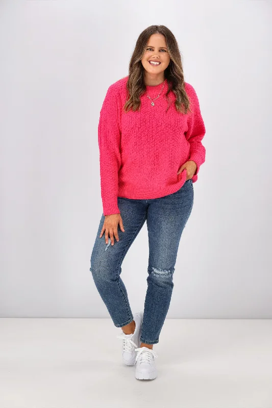 Sale Event, Prices Rock Shine On Label Winnie Moss Stitch Jumper Pink