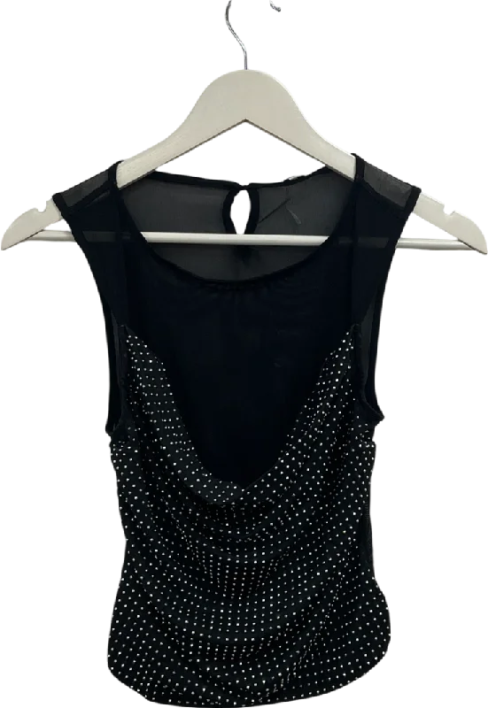 Seasonal Picks Free People Black Mirrorball Top UK M