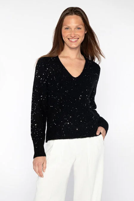 Trendy Looks On Sale Kinross Cashmere Sequin Vee