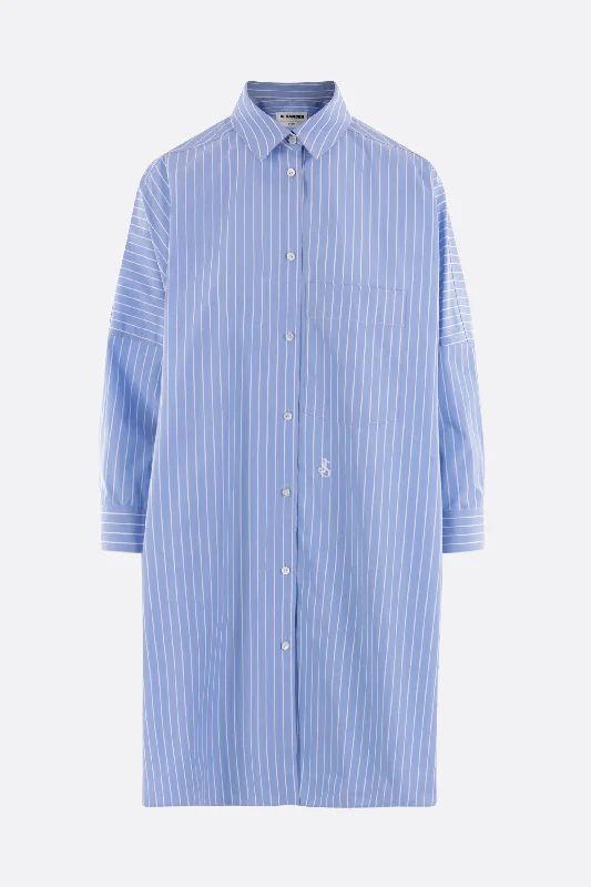 Timeless Elegance Sale striped poplin oversize shirt