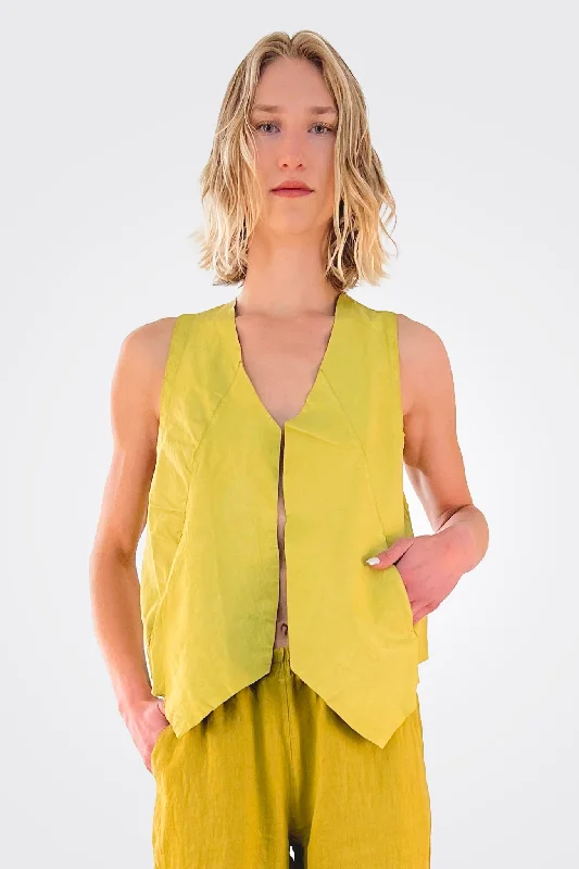 Popular Collection Waistcoat Leather - Lime