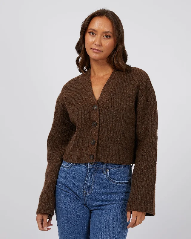 Everyday Elegance Sale Silent Theory Eden Knit Cardi Brown