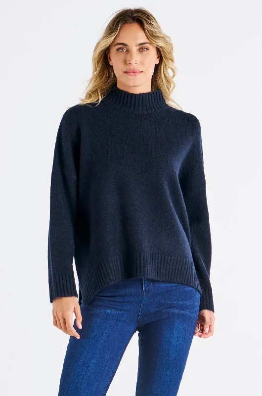 Style Revolution Betty Basics Luna Knit Jumper Navy