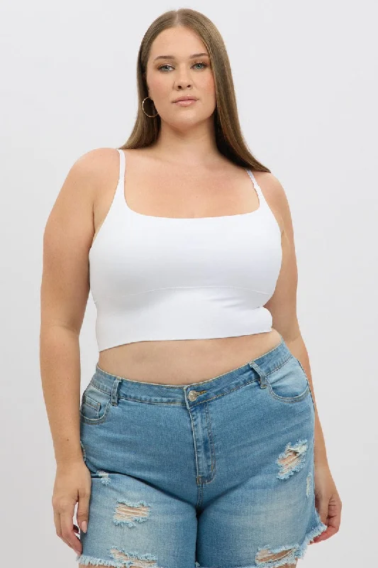 Crazy Price Slashing White Singlet Round Neck Seamless