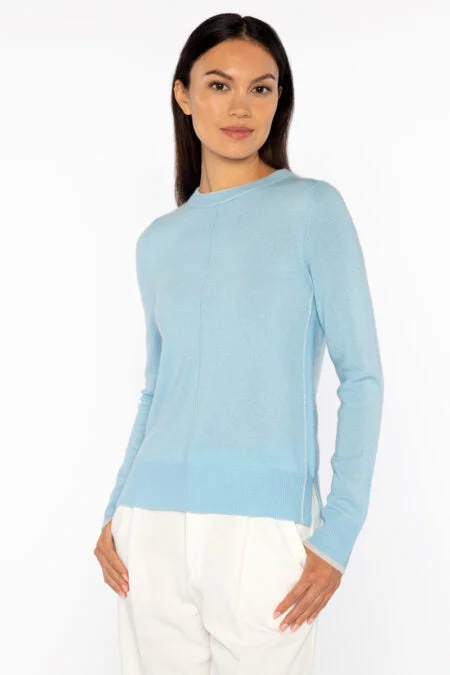 Chic Styles Kinross Cashmere Tipped Crew