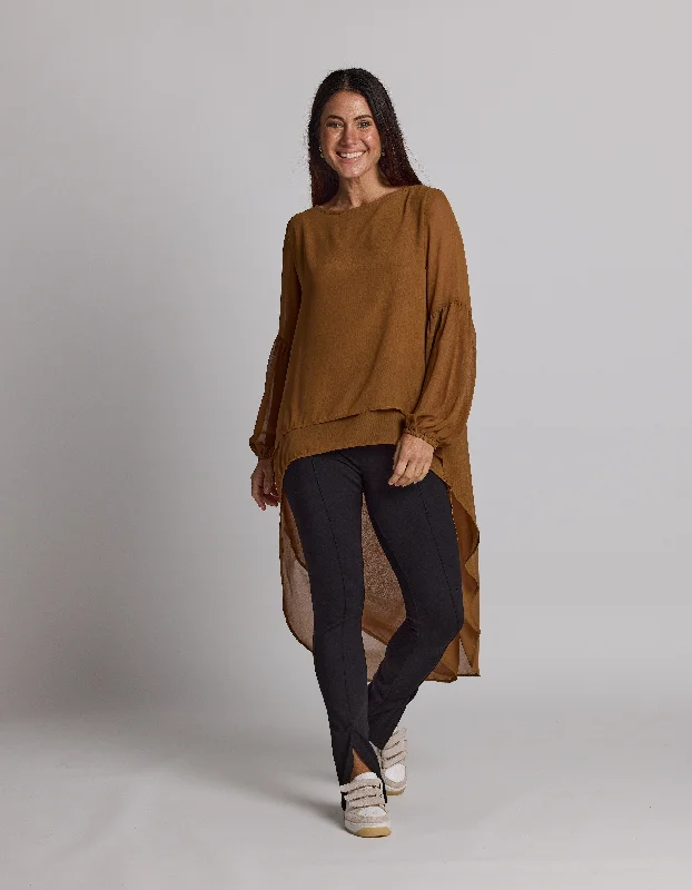 Style Redefined Stella + Gemma Saratoga Top Coffee